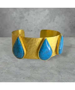 Yomn Jewellery - Bangles & Bracelets - 18k Egyptian Gold and Handmade Brass Precision