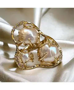 Yomn Jewellery - Rings - B2B - Exquisite Creations of Cut Brass, Gold 18k, and Gemstones - Tijarahub