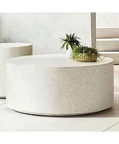 Magic Table 100 x 45 cm - Wholesale White Terrazzo Polyester Stone Furniture - Shaheen Farouk Designs - TijaraHub