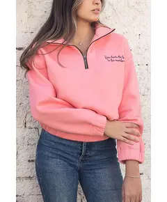 Stylish Blush Pink Oversized Sweatshirt - Wholesale Women Clothing - Cotton - High Quality - Tijarahub