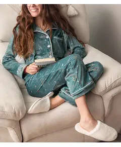 High Quality Genzary Buttoned Pajama - Wholesale Women Clothing - Women's Homewear - Cotton - Luxurious - Tijarahub