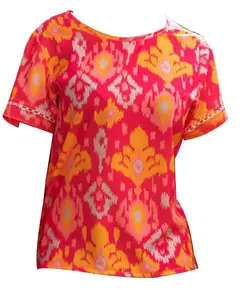 Stylish Fuchsia Printed Top - Wholesale Clothes From Egypt - Women's Clothes - High Quality - Tijarahub
