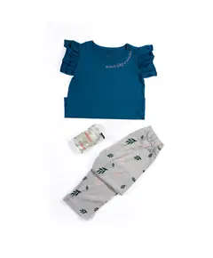Premium Quality Petroleum Pants Pajama Set - Wholesale - Women's Homewear - Comfort - Tijarahub
