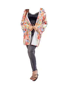Stylish Fuchilicious Long Cardigan - Wholesale Clothing - Fashion for Women - Crepe - 130 cm - Tijarahub