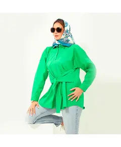 Green Cotton Shirt - Buy In Bulk - Fashion For Women - Diva Couture - Tijarahub