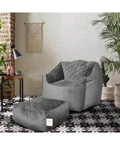 Chillax Velvet Bean Bag With Buff 90 X 105 cm Multi Color - Comfy & Relaxation - Wholesale Tijara