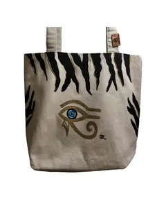 Hand Painted Tote Bag - Wholesale - Handmade - Cotton - Horus Eye - Tijarahub