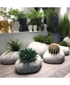 Pots - Handmade Polyester Stone Planters - Shaheen Farouk Designs - TijaraHub