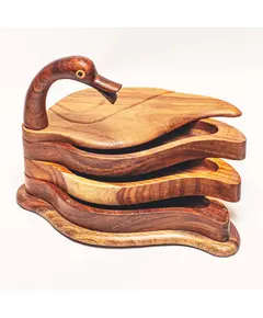 Wooden Duck Shape Nuts Tray - B2B - Handmade - Fowacrafts - Tijarahub