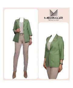 Poly Viscose Comfortable Fit Jacket - Buy In Bulk - Fashion For Women - Mercury - Tijarahub