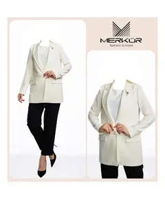 Poly Viscose Oversized Jacket - Wholesale - Fashion For Women - Mercury - Tijarahub