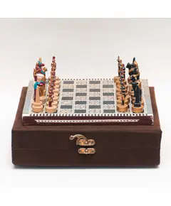 Chess with Pharonic Pieces 30 x 30 cm - Wholesale - Handmade - Fowacrafts - Tijarahub