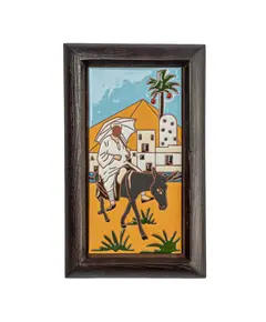 Ceramic Nubian Farmer Tableau 25 x 15 cm - Wholesale - Handmade - Fowacrafts - Tijarahub