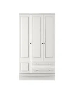 Inci 3 Doors 2 Drawers Wardrobe 50 x 105 x 210 cm - Wholesale - White - Sunroyal Concept
TijaraHub