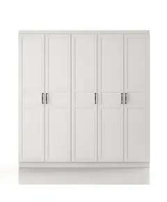 Henna 5 Doors Wardrobe 50 x 175 x 210 cm - Wholesale - White - Sunroyal Concept TijaraHub