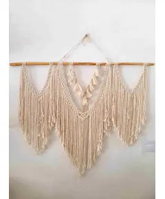 Boho Triangle Wall Hanging Macrame in Tree Branch 120 x 120 cm - B2B - Handmade - Bazaar Misr - Tijarahub