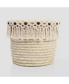 Macrame Storage Basket 30 x 30 cm - Wholesale - Handmade - Bazaar Misr - Tijarahub