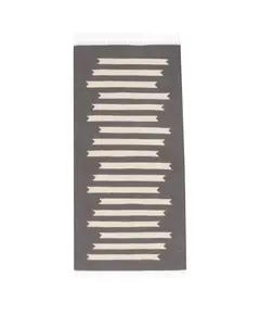 Grey and White Handloomed Kilim Rug 140 x 70 cm - Buy In Bulk - Handmade - Bazaar Misr - Tijarahub