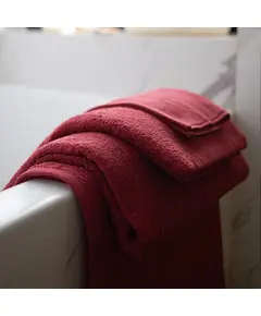 Plain Towel - Burgundy Color - 100% High Quality Cotton - Buy in Bulk - More Cottons - TijaraHub