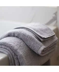 Plain Towel - Grey Color - 100% High Quality Cotton - Buy in Bulk - More Cottons - TijaraHub