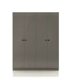 Royal Anthracite 4 Doors Wardrobe 41 x 120 x 170 cm - Wholesale - Black - Sunroyal Concept TijaraHub