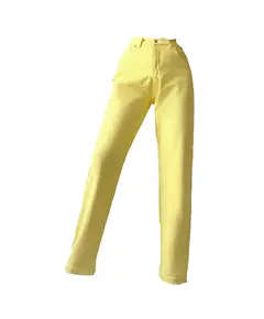 Yellow Mom Jeans Pants - Buy In Bulk - Fashion For Women - Caspita TijaraHub