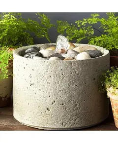 Kent Cylinder Fountain - Handmade Polyester stone Fountain - B2B - Shaheen Farouk Designs - TijaraHub