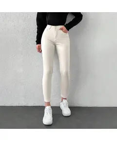 Beige Skinny Jeans Pants - Wholesale - Fashion For Women - Caspita TijaraHub