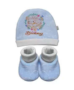 Bunny Winter Hat and Socks - Soft Cotton Comfort, New Baby's Clothing - B2B - Baby Shoora - TijaraHub