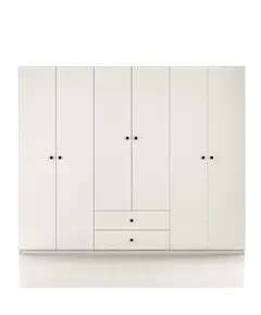 Royal 6 Doors Wardrobe 45 x 180 x 180 cm - Wholesale - White - Sunroyal Concept TijaraHub