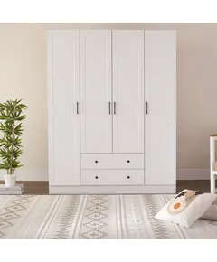 Zenio Ares 4 Door 2 Drawer Wardrobe – Bulk – Turkish Furniture – Zenio Mobilya. TijaraHub!