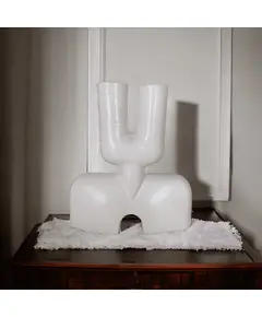 Artistic Formations Pottery Vase - White Color - Wholesale Luxe Craft - Elegant Home & Garden Décor - Kvell Masterpiece​ - TijaraHub