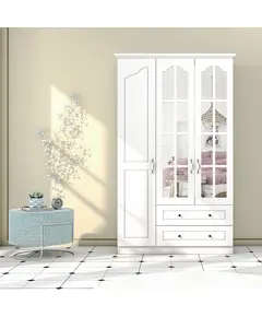 Zenio Assos Diamond 3 Door 2 Drawer Wardrobe – Bulk – Turkish Furniture – Zenio Mobilya. TijaraHub!