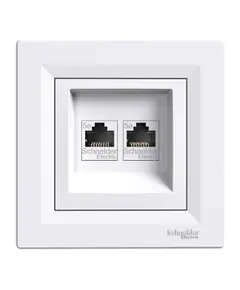 Asfora 2 Plug RJ45 Empty Socket Frameless - Wholesale - Electric Supplies - Schneider TijaraHub