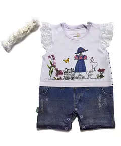 Cute Girl Baby Jumpsuit - Soft Cotton Comfort, Baby's Clothing - B2B - Baby Shoora​ - TijaraHub