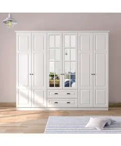 Zenio Knidos 6 Door 2 Drawer Wardrobe – Bulk – Turkish Furniture – Zenio Mobilya. TijaraHub!