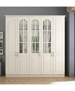 Zenio Assos 5 Door Wardrobe White – Bulk – Turkish Furniture – Zenio Mobilya. TijaraHub!