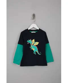 Boy's Sweat Shirt Dragon Printed Multicolored- Wholesale - Kids Clothing - Barmy Kids TijaraHub