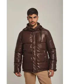 Faux Leather Men Jacket - Wholesale - Brown - Dalydress TijaraHub