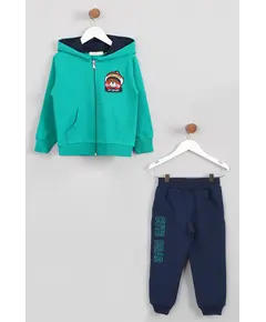 Boy's Sweat Suit Bear Embroidered Set Multicolored- Wholesale - Kids Clothing - Barmy Kids TijaraHub