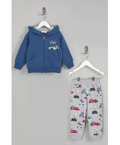 Boy's Track Suit Car Printed Set Multicolored- Wholesale - Kids Clothing - Barmy Kids TijaraHub