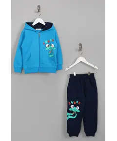 Boy's Sweat Suit Snake Embroidered Set Multicolored- Wholesale - Kids Clothing - Barmy Kids TijaraHub