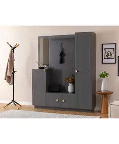 HENRY Max Hallway Wardrobe - Anthracite ​– Buy in Bulk – Turkish Furniture – Zenio Mobilya - TijaraHub