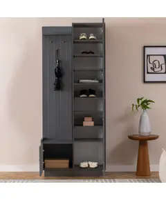 HENRY Mid Hallway Wardrobe - Anthracite ​– Buy in Bulk – Turkish Furniture – Zenio Mobilya - TijaraHub