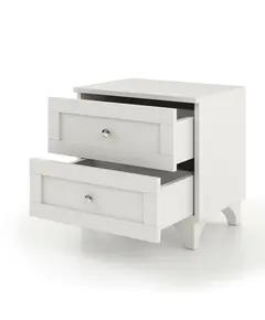 Zenio Nightstand Side White - L 53 x W 49 x H 17 cm - Bulk – Turkish Furniture – Zenio Mobilya​ - TijaraHub