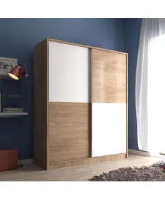 Zenio Zn-1 Felt 160 Cm Sliding Wardrobe - White – Bulk – Turkish Furniture - Zenio Mobilya​ - TijaraHub