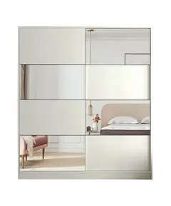 Zenio Apollon Mirrored 160 cm Sliding Wardrobe - White​ – Bulk – Turkish Furniture – Zenio Mobilya - TijaraHub