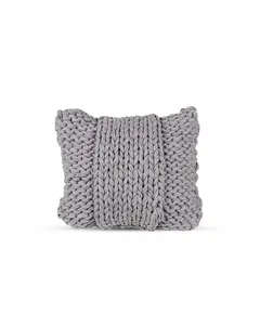 Cozy Knot Pillow Gray Color - Cushion Egyptian Handmade - Home Décor - Buy in Bulk - Manos Brand Tijarahub