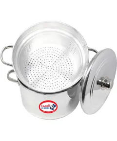 Al Zaeem Aluminium Steam Pot with Stainless Handle 2.5 mm Size 34 - Buy In Bulk - Kitchenware - Al Omda - Tijarahub