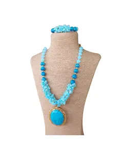 Light Blue Agate Stones - Handmade - B2B - Logy Accessories - Tijarahub